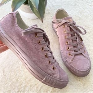 converse rose gold suede